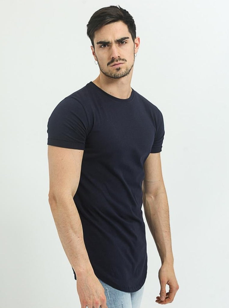Frilivin T-shirt oversize manche courte bleu marine homme ilannfive