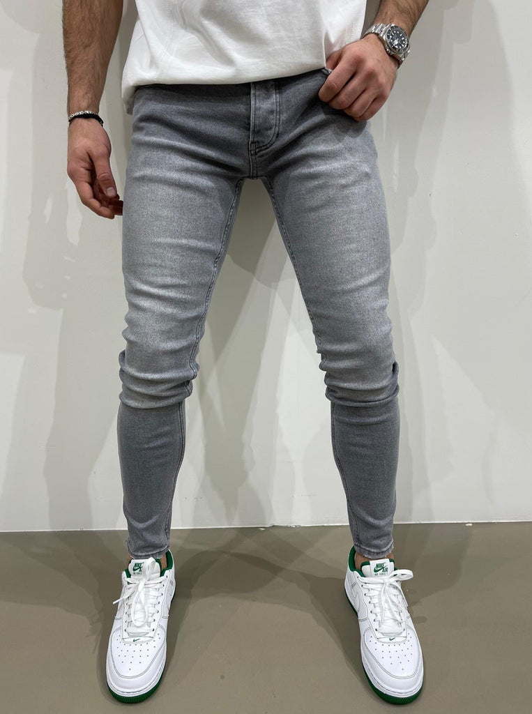 Jeans gris skinny classique fashion homme ilannfive