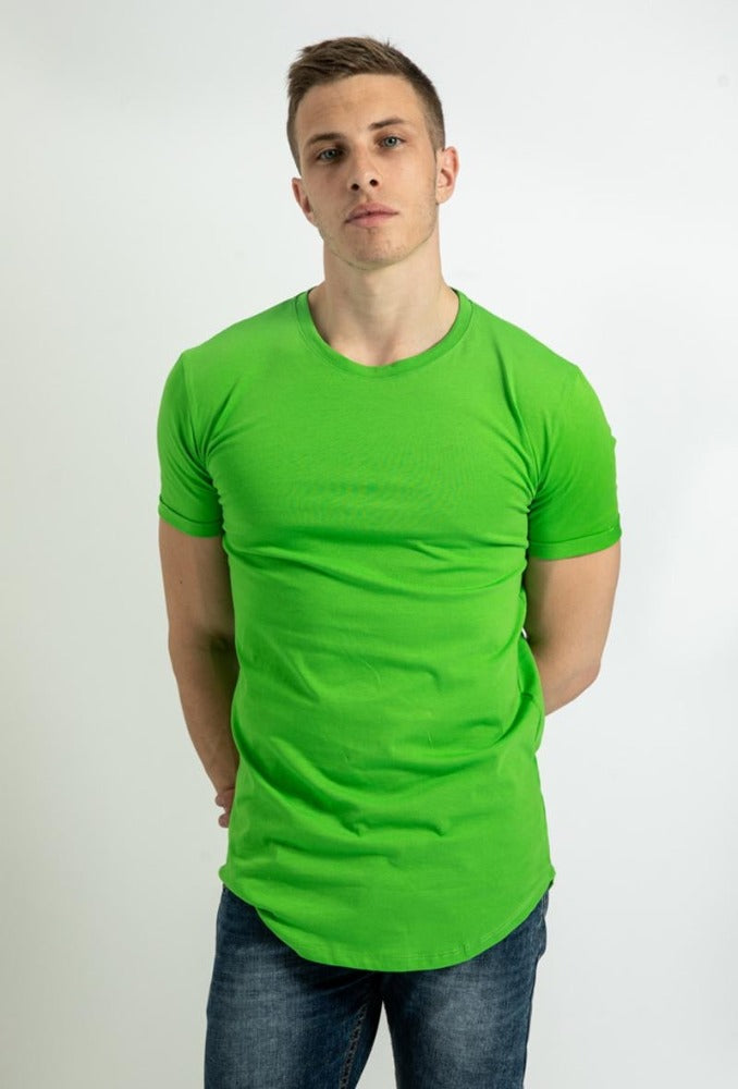 Tee shirt fashion vert fluo homme