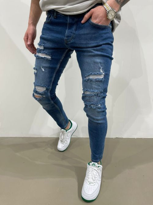 Jeans bleu skinny stylé homme