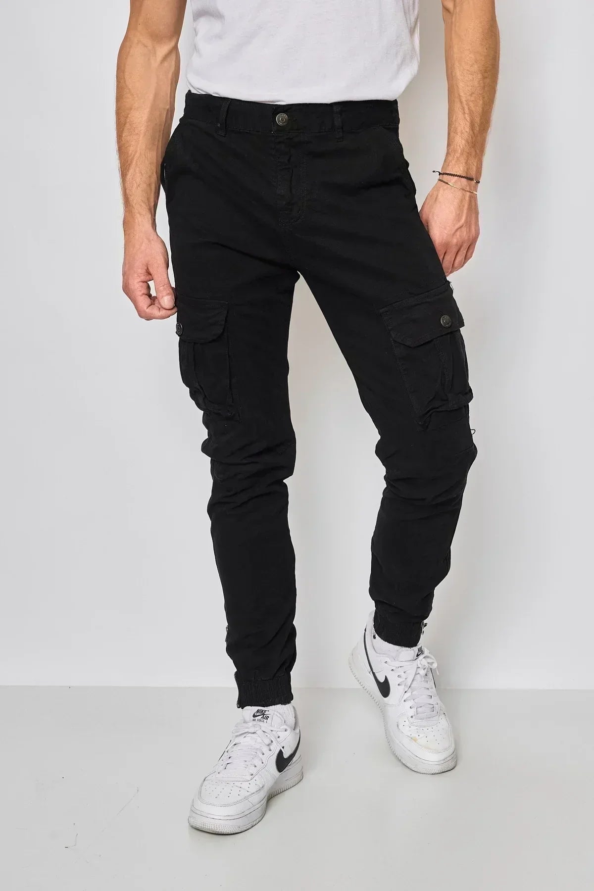pantalon cargo noir homme ilann five