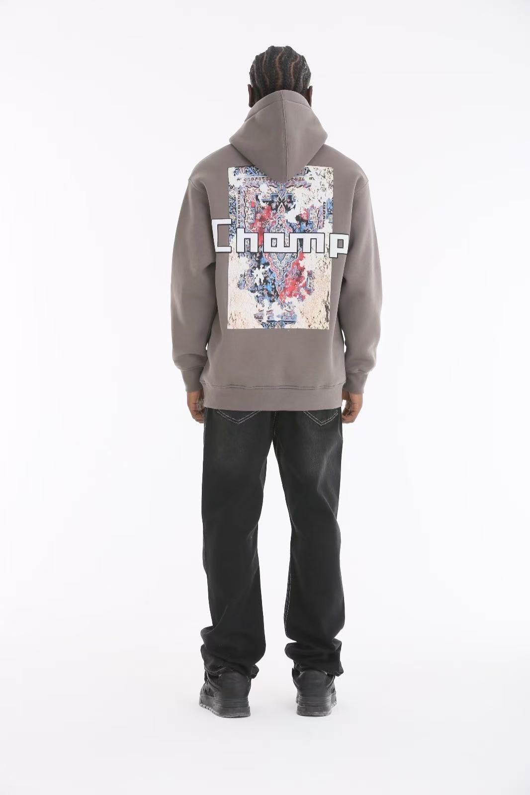 Sweat à capuche imprimé graphique