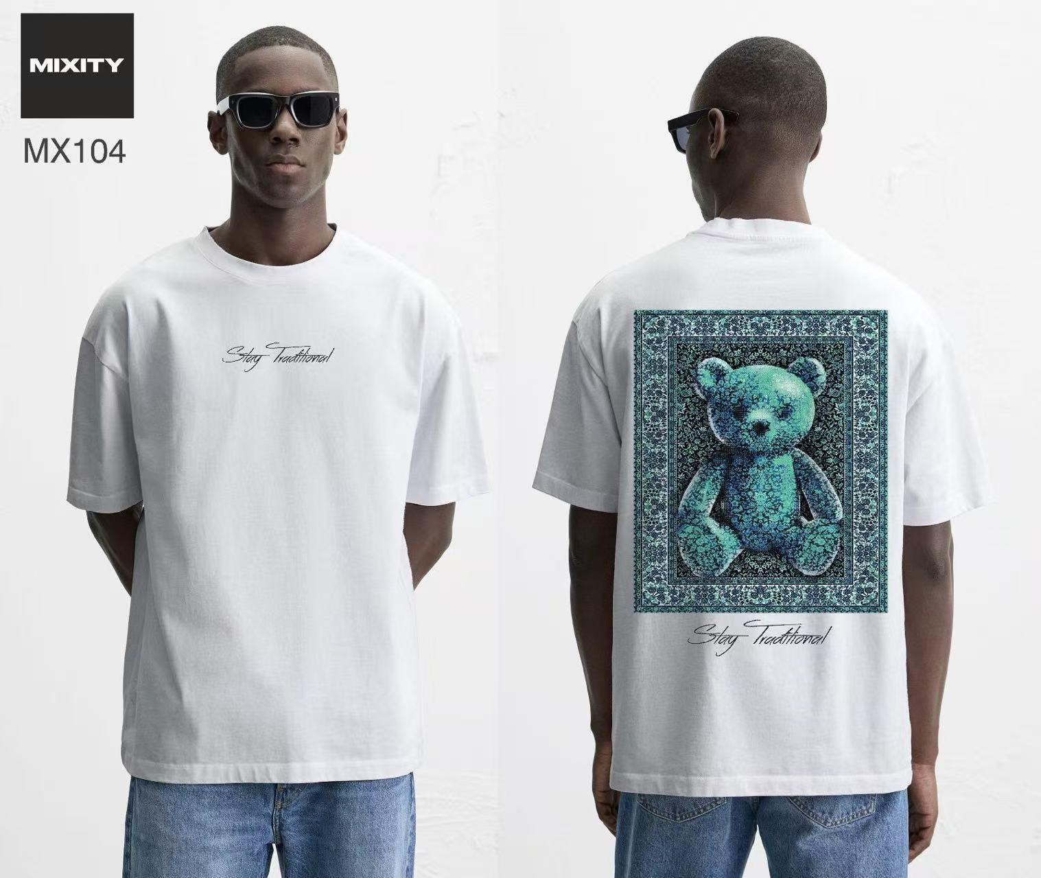 T-shirt oversize avec motif ours