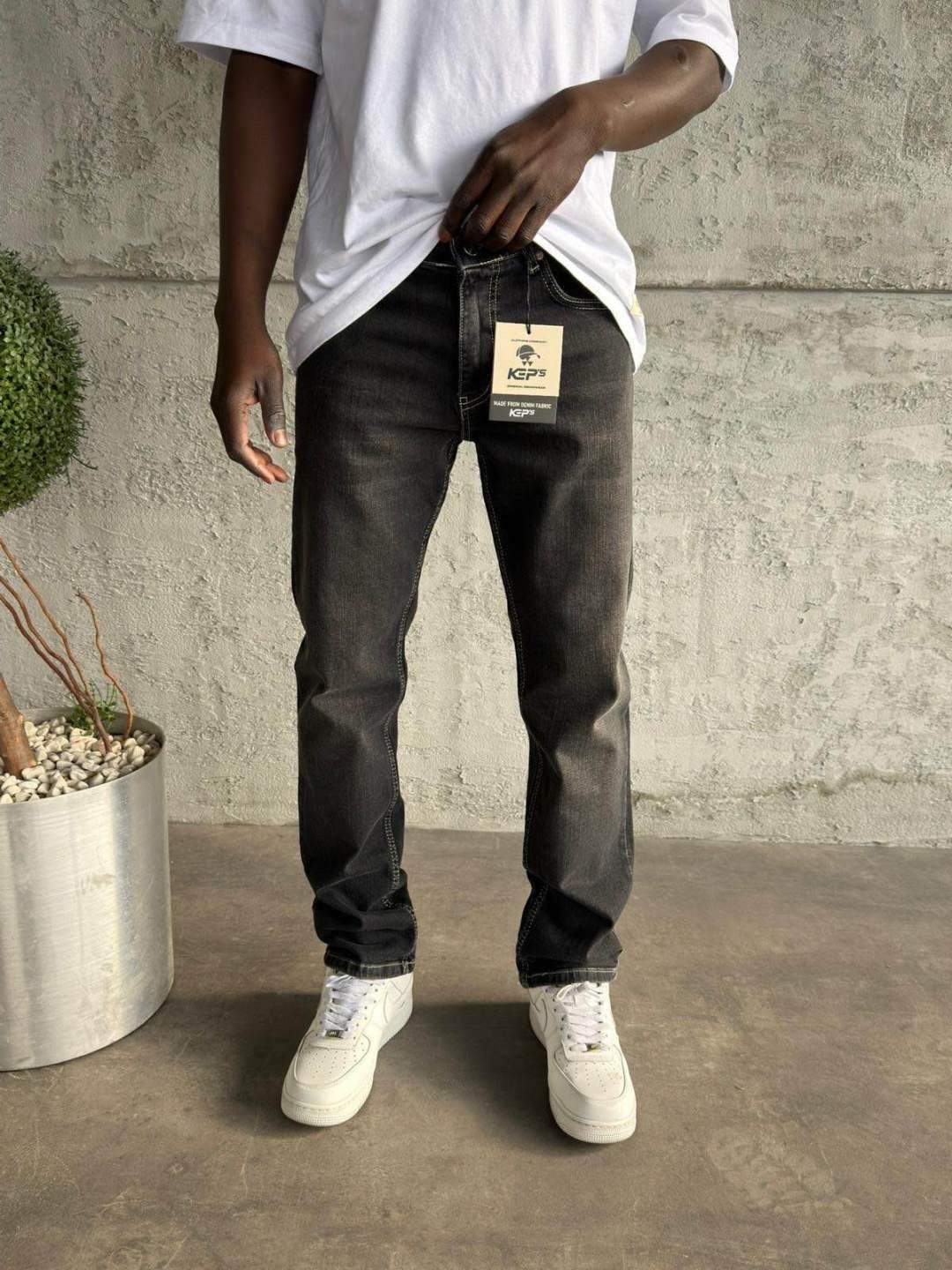 Jean Homme Noir Délavé