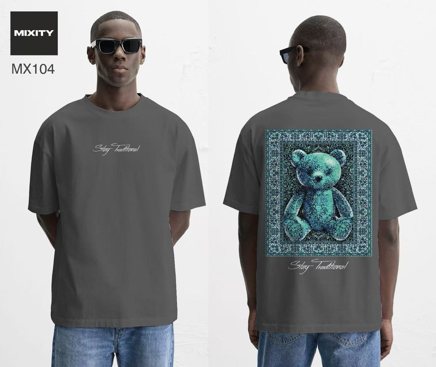 T-shirt oversize avec motif ours