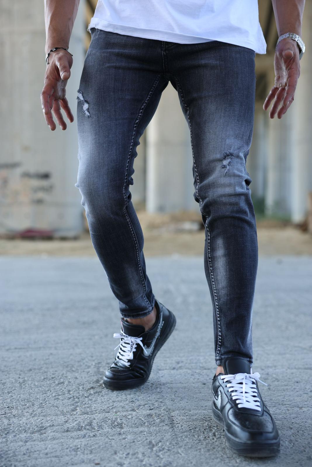 Jean gris foncé stylé homme
