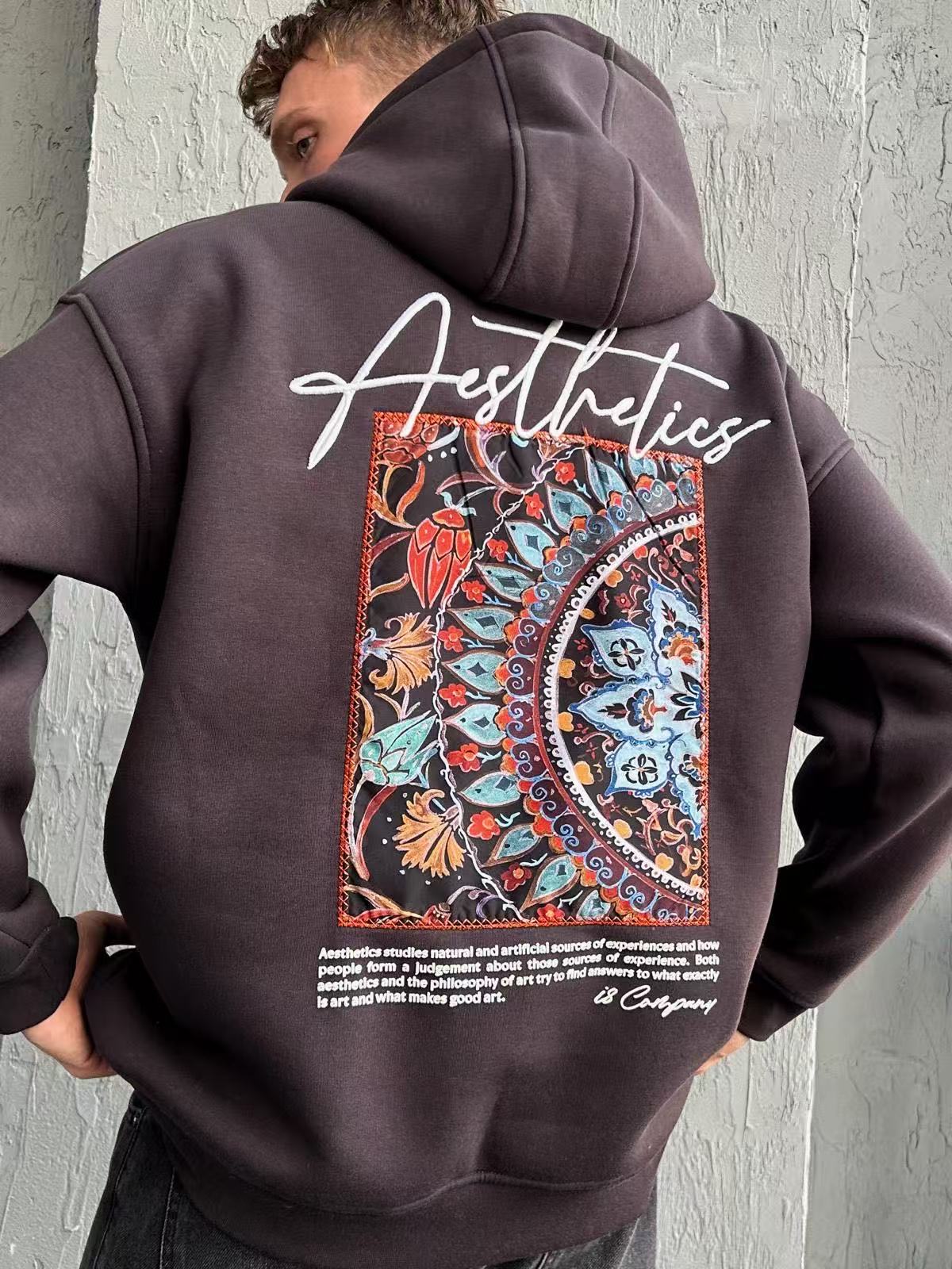 Sweat à capuche imprimé AESTHETICS