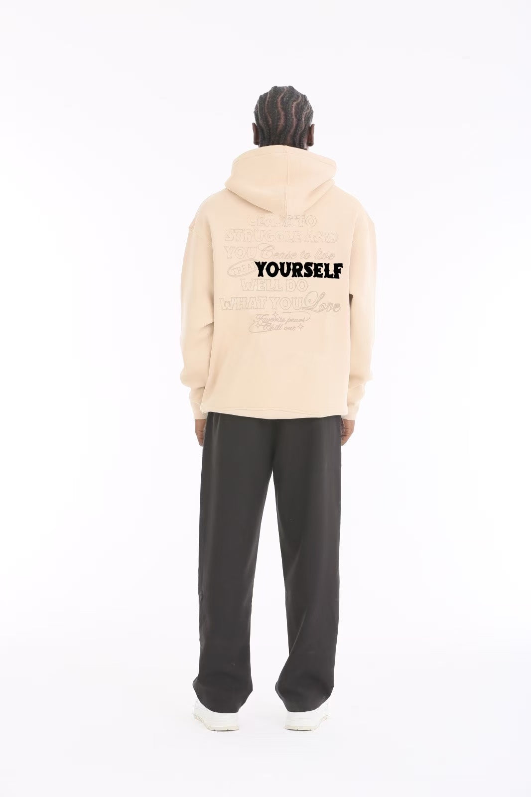 Sweat à capuche imprimé "YOURSELF"