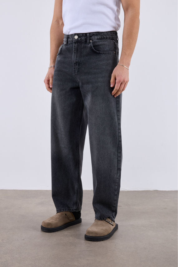 Jean Homme Coupe Loose Noir