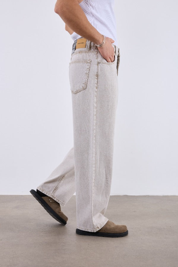 Jean droit beige