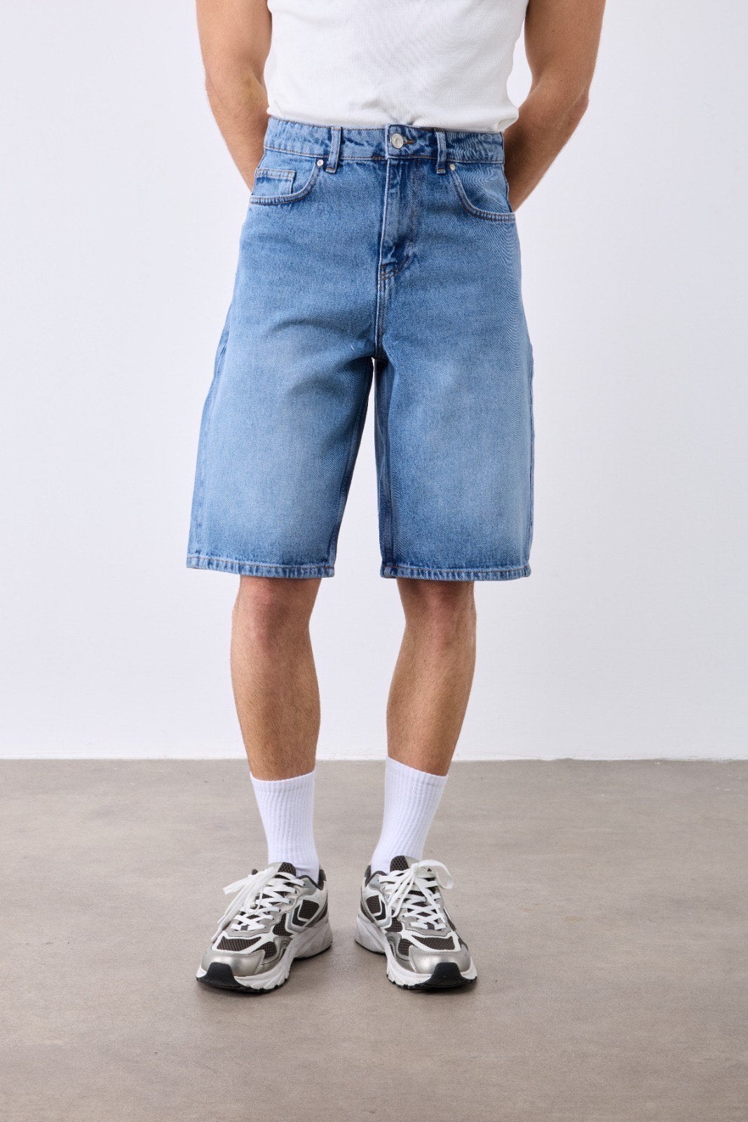 Short en jean BLEU
