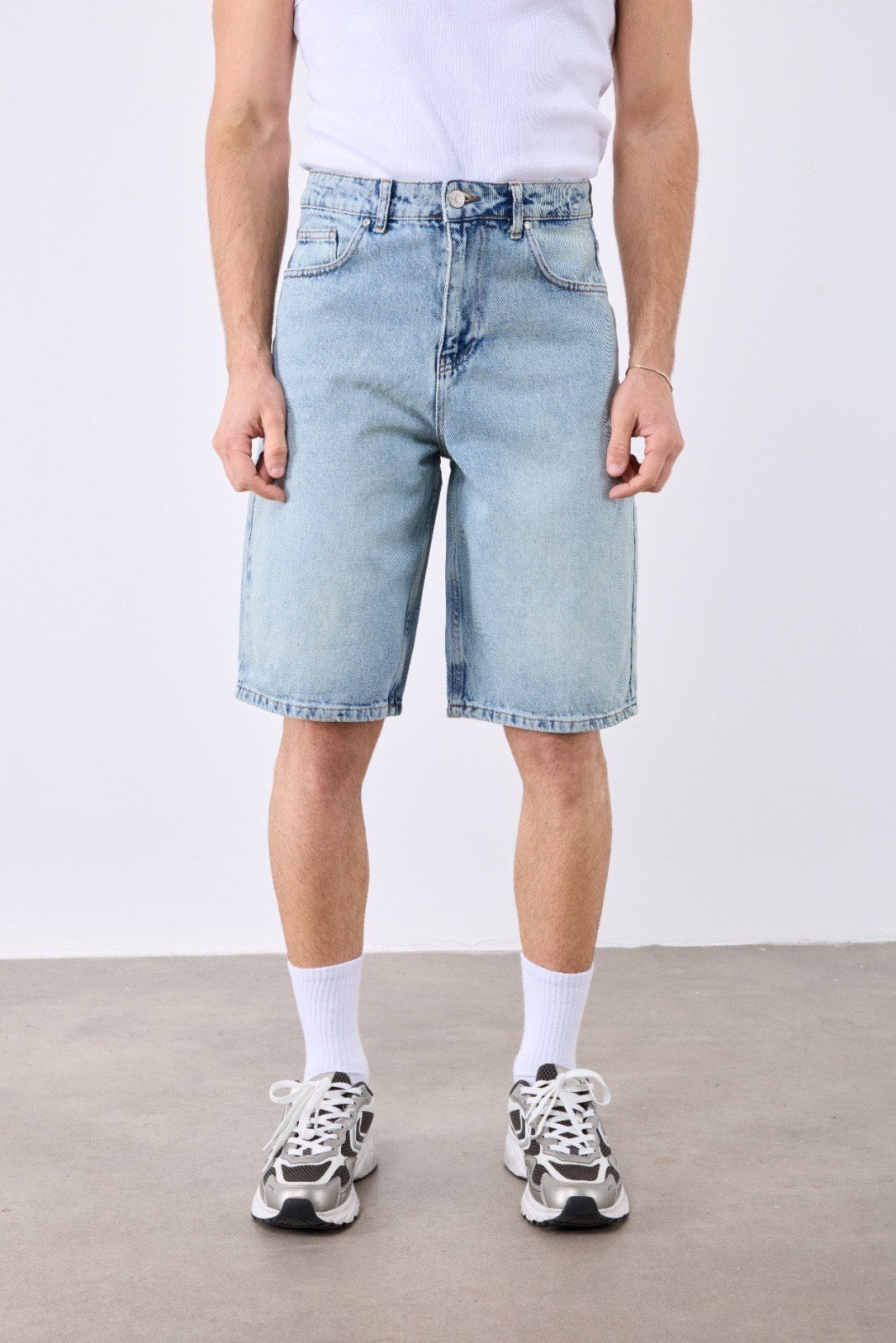 Short en jean BLEU CLAIR