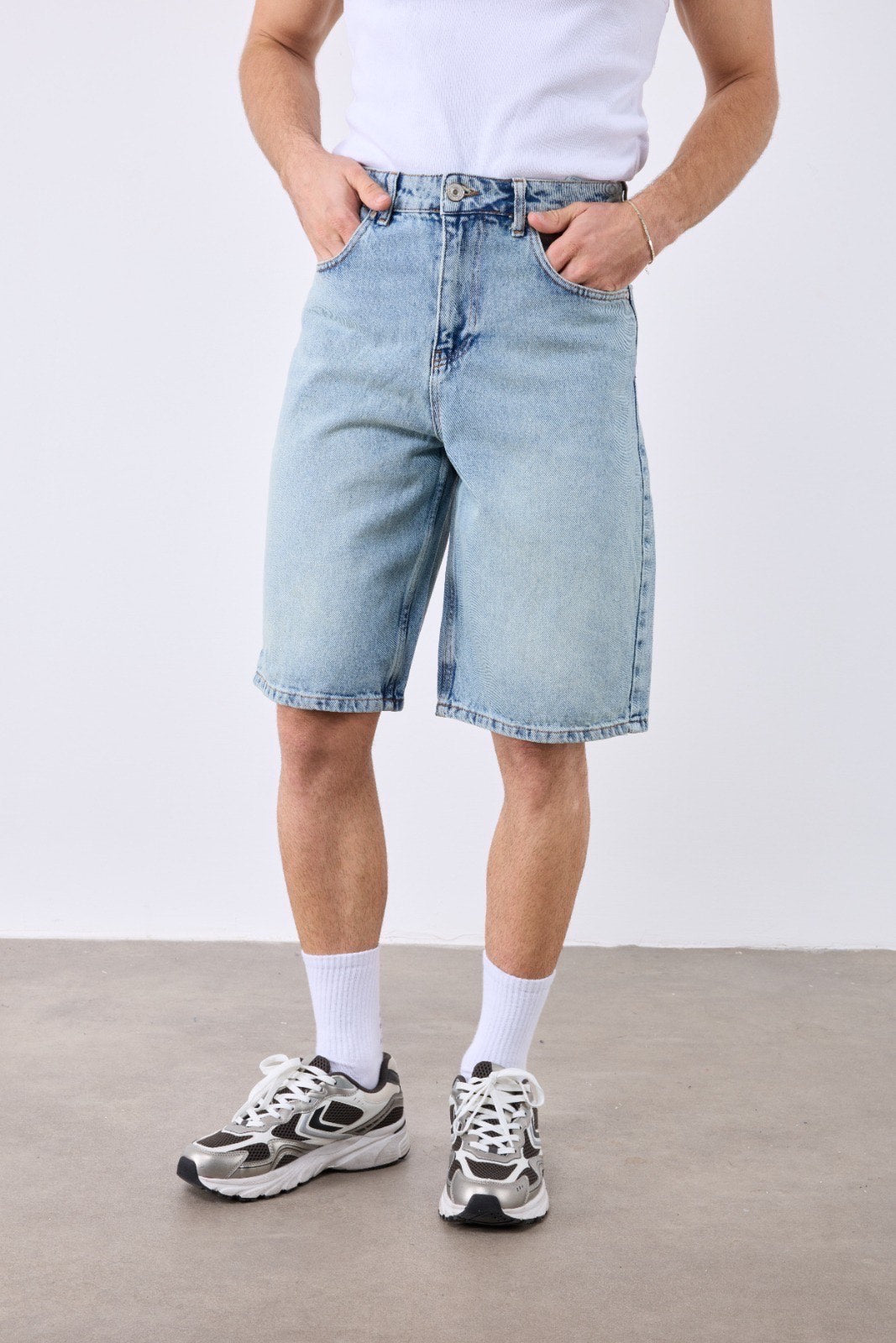 Short en jean BLEU CLAIR