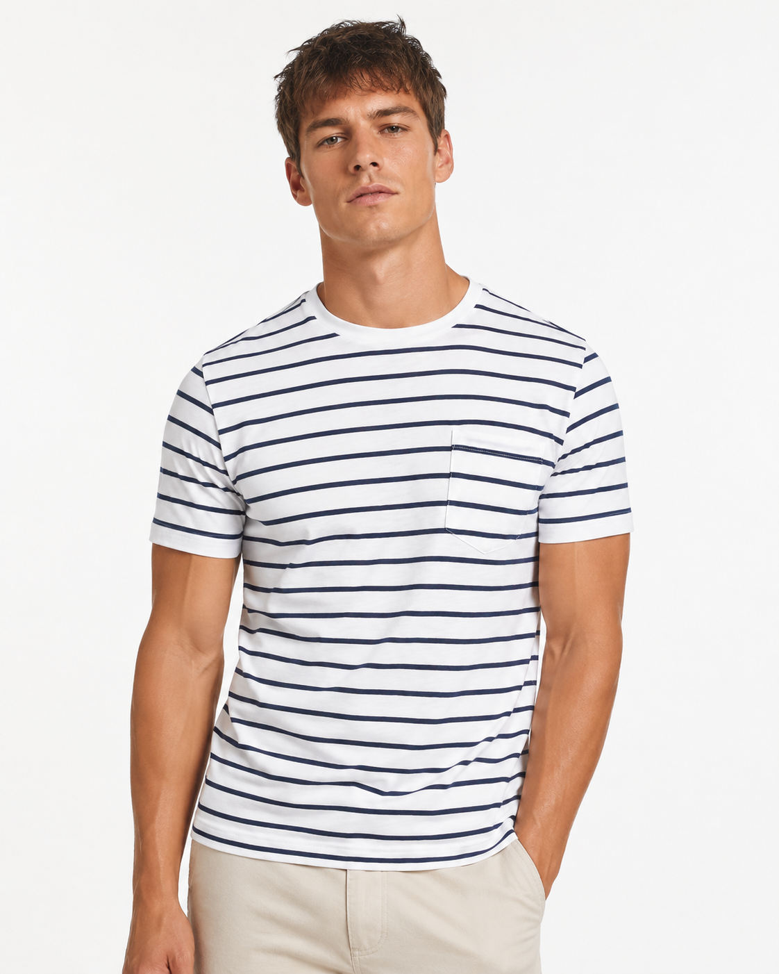 T-shirt homme rayé Marine