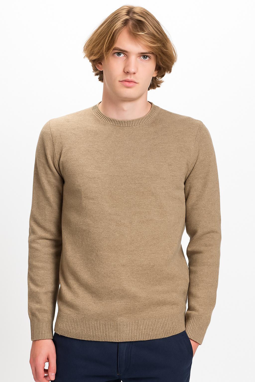 Pull Col Rond Homme – Maille Douce