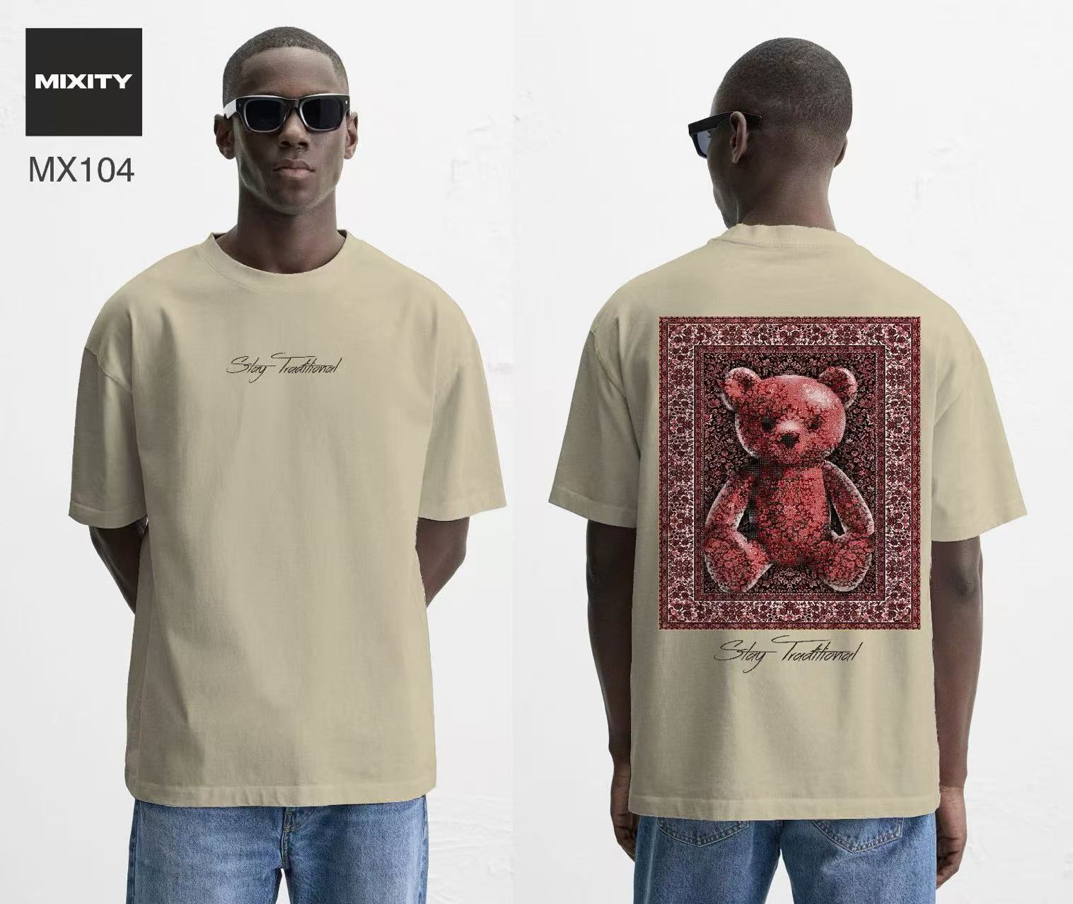T-shirt oversize avec motif ours