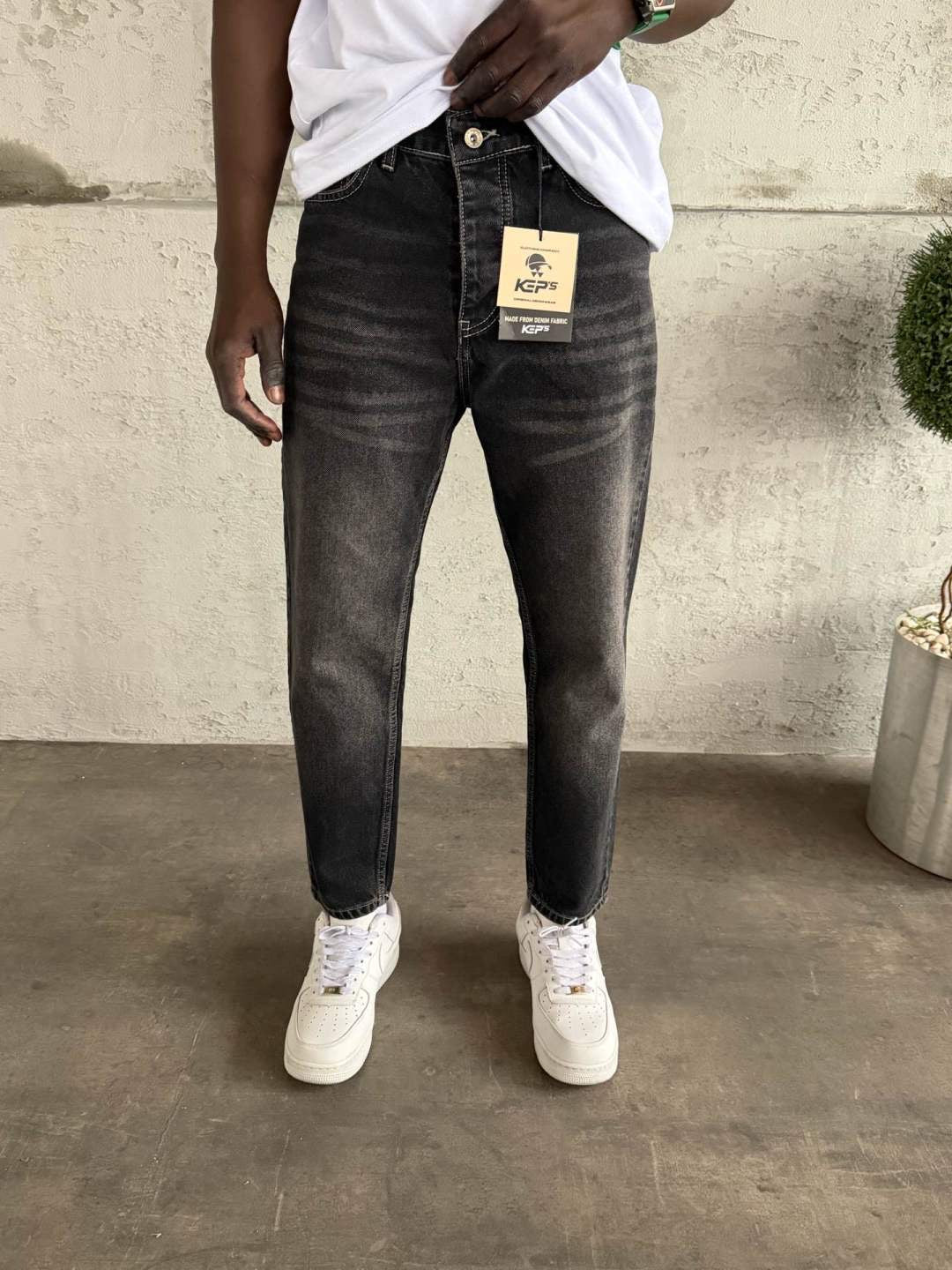 Jean Homme Bleu Délavé Coupe Droite