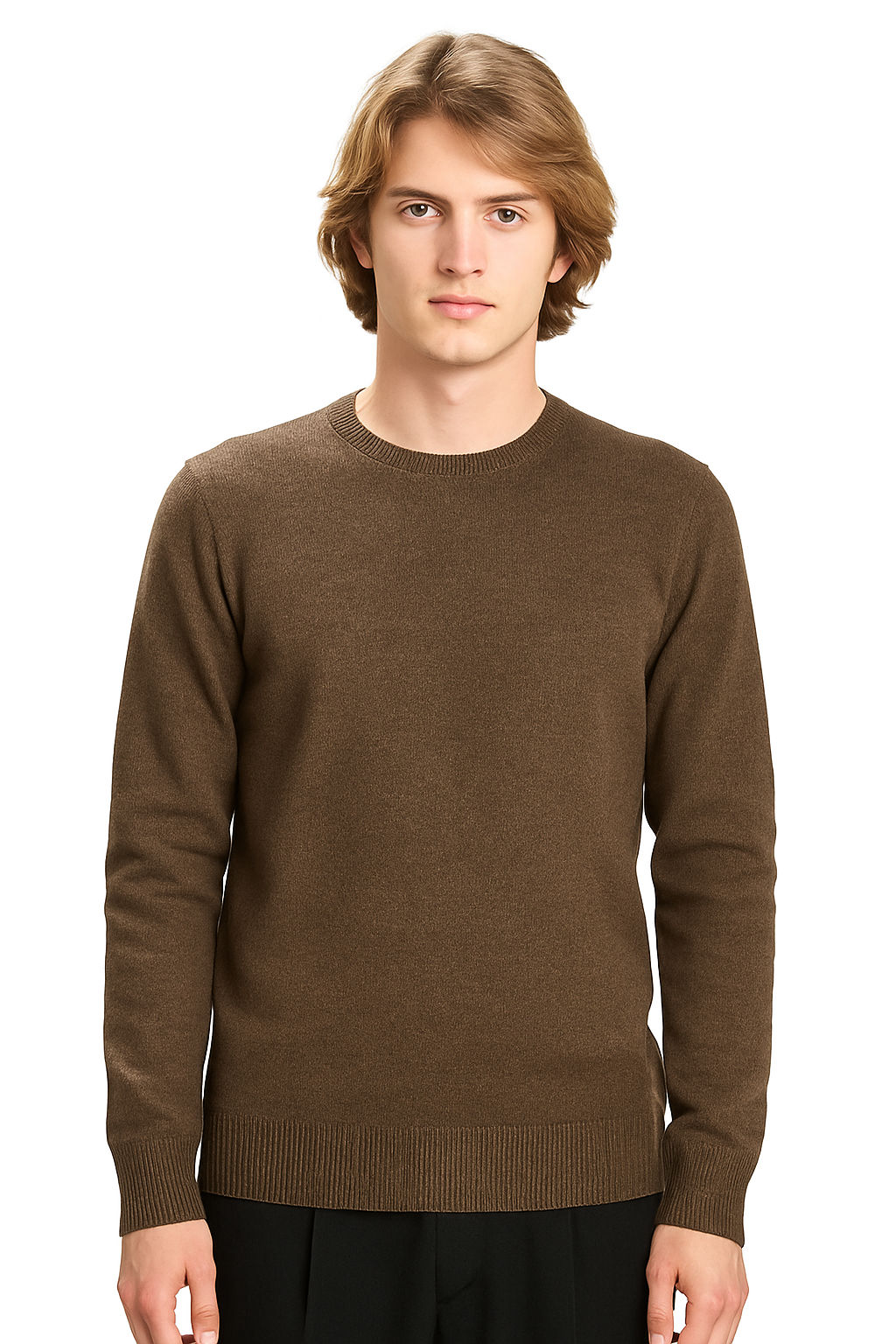 Pull Col Rond Homme – Maille Douce