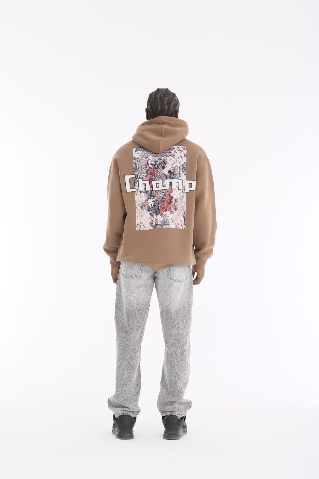 Sweat à capuche imprimé graphique