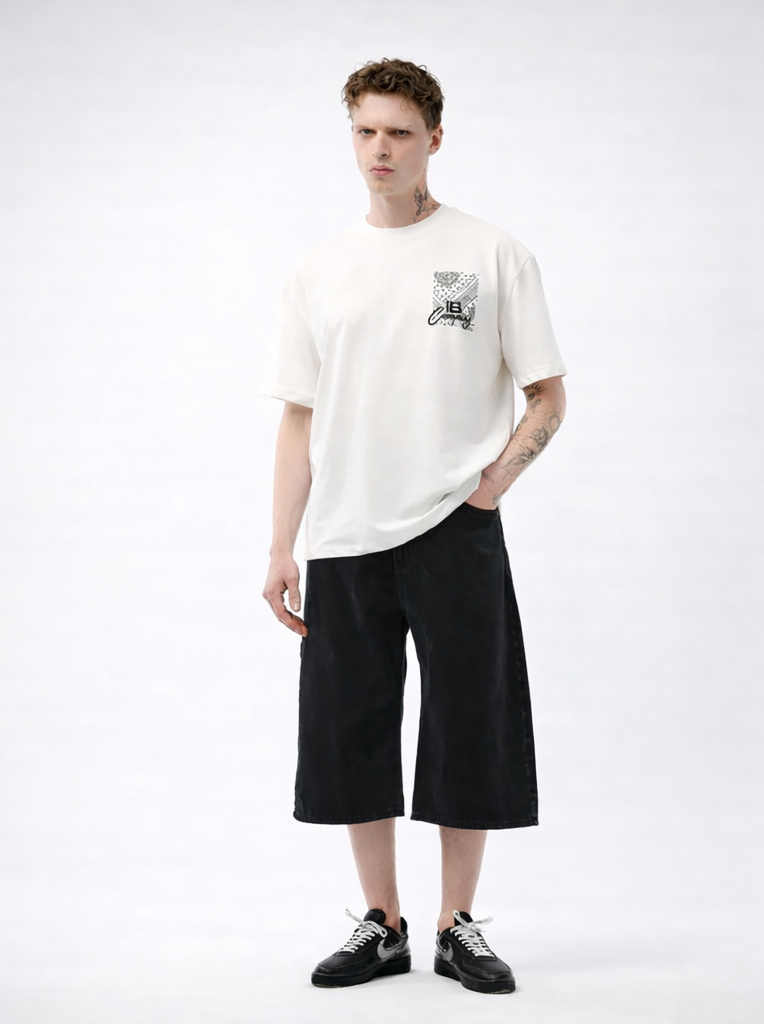 BERMUDAS JEANS NOIR
