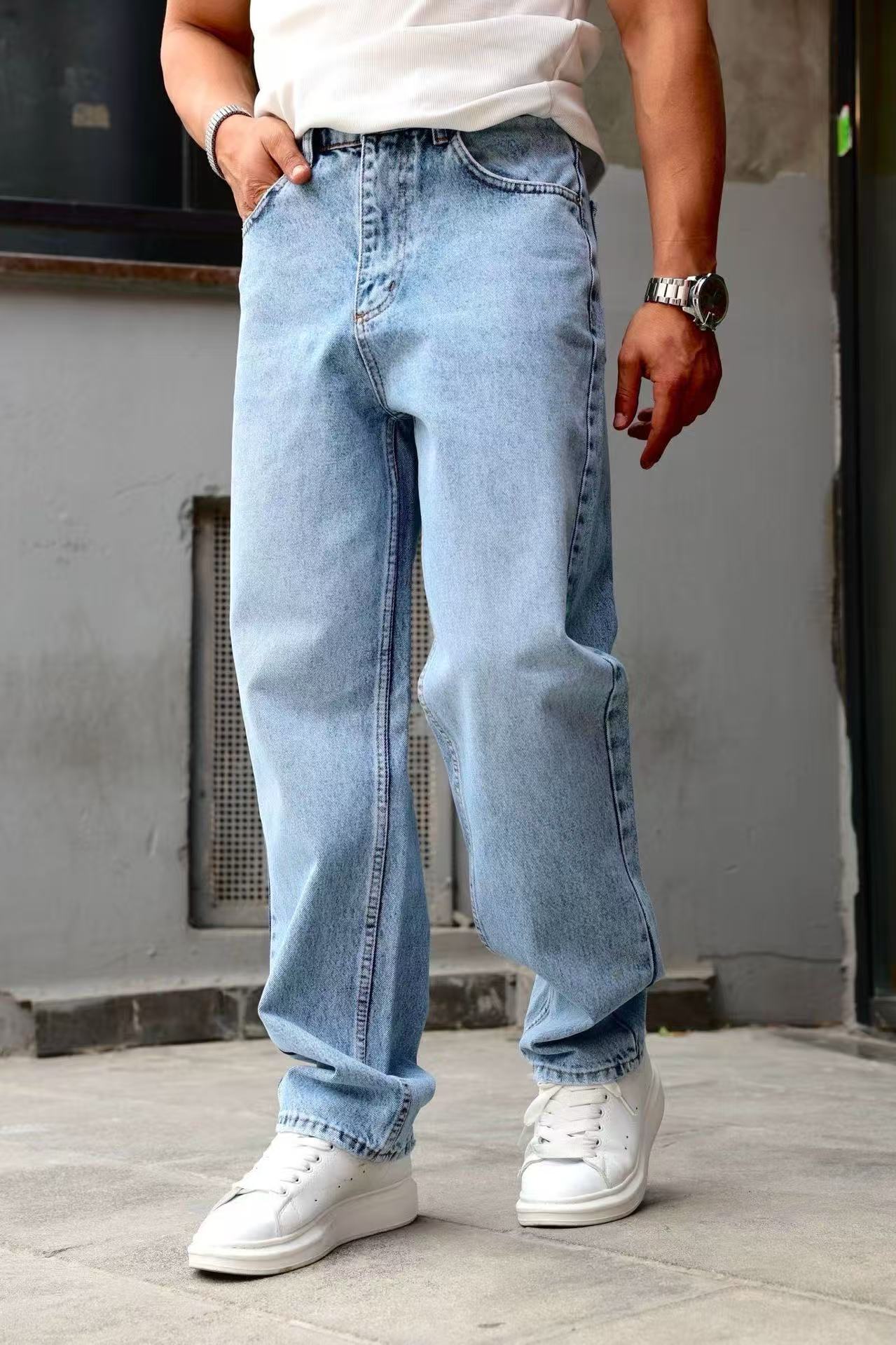 Jean homme bleu clair délavé