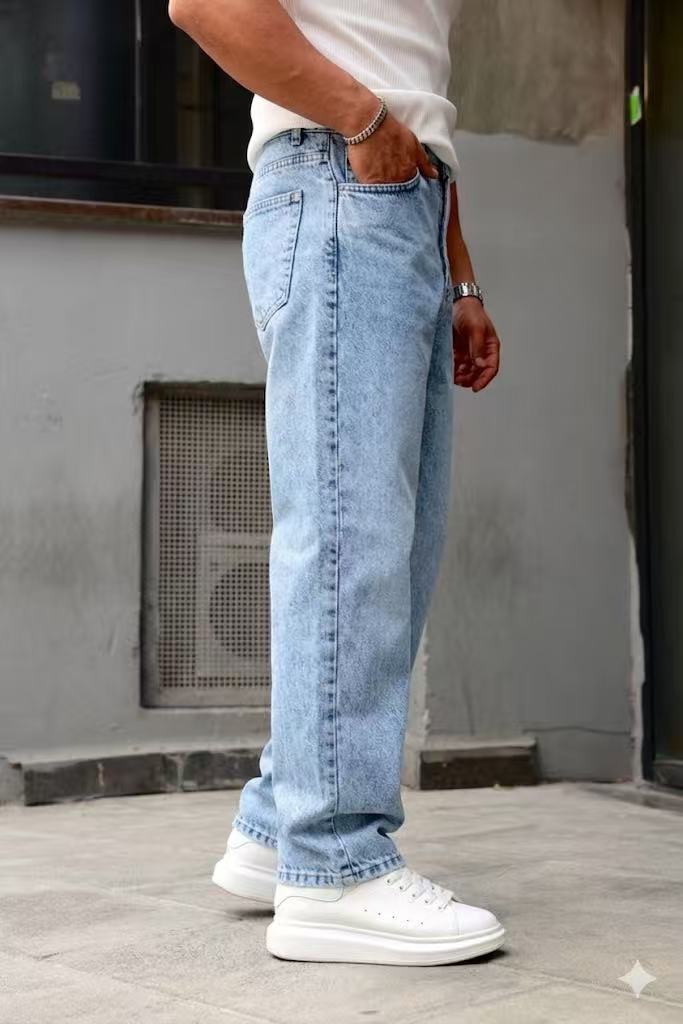 Jean homme bleu clair délavé