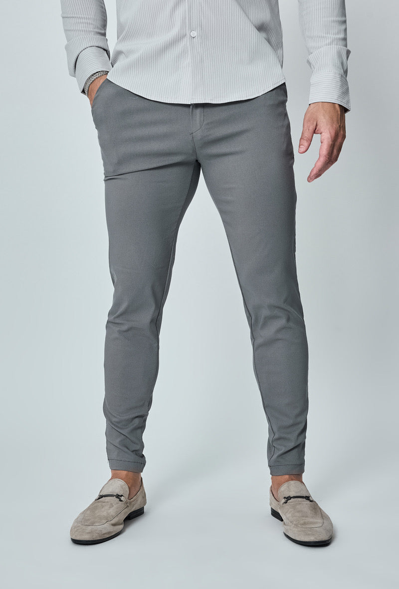 Pantalon chino gris à carreaux fashion homme – ILANNFIVE