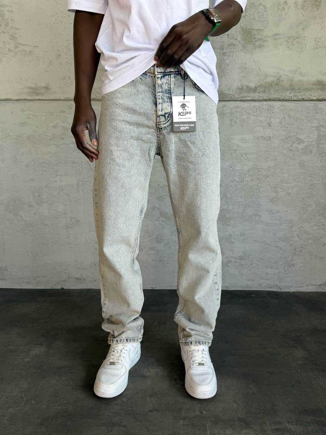 Jean Homme Bleu Clair Délavé