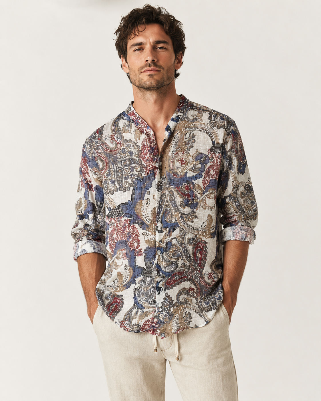 Chemise manches longues homme imprimé