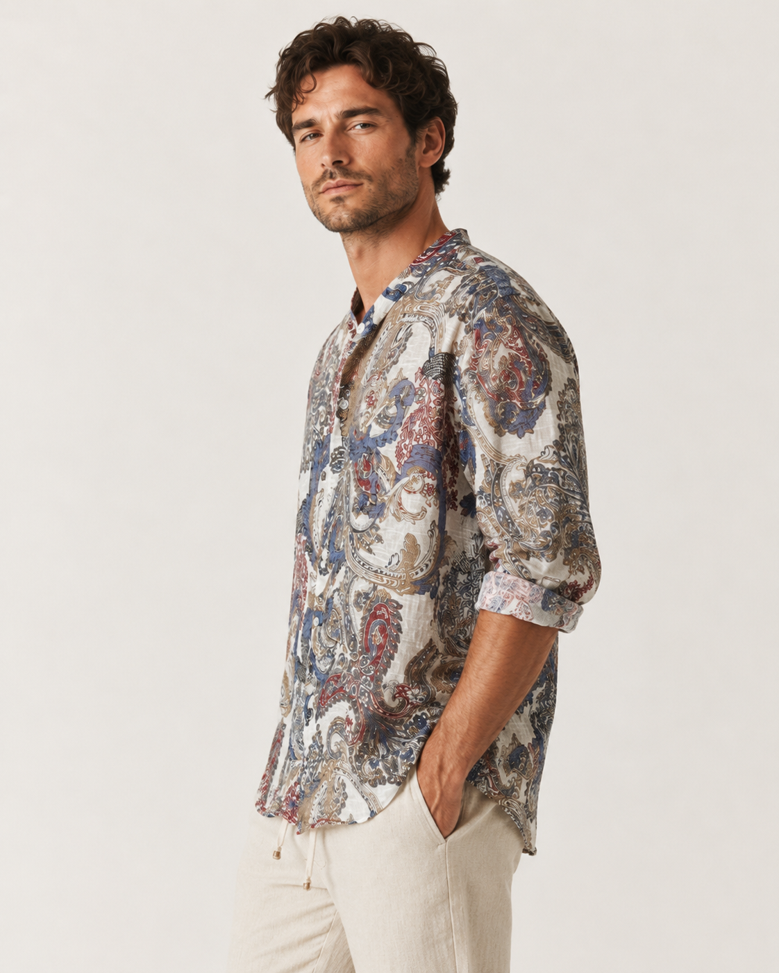 Chemise manches longues homme imprimé