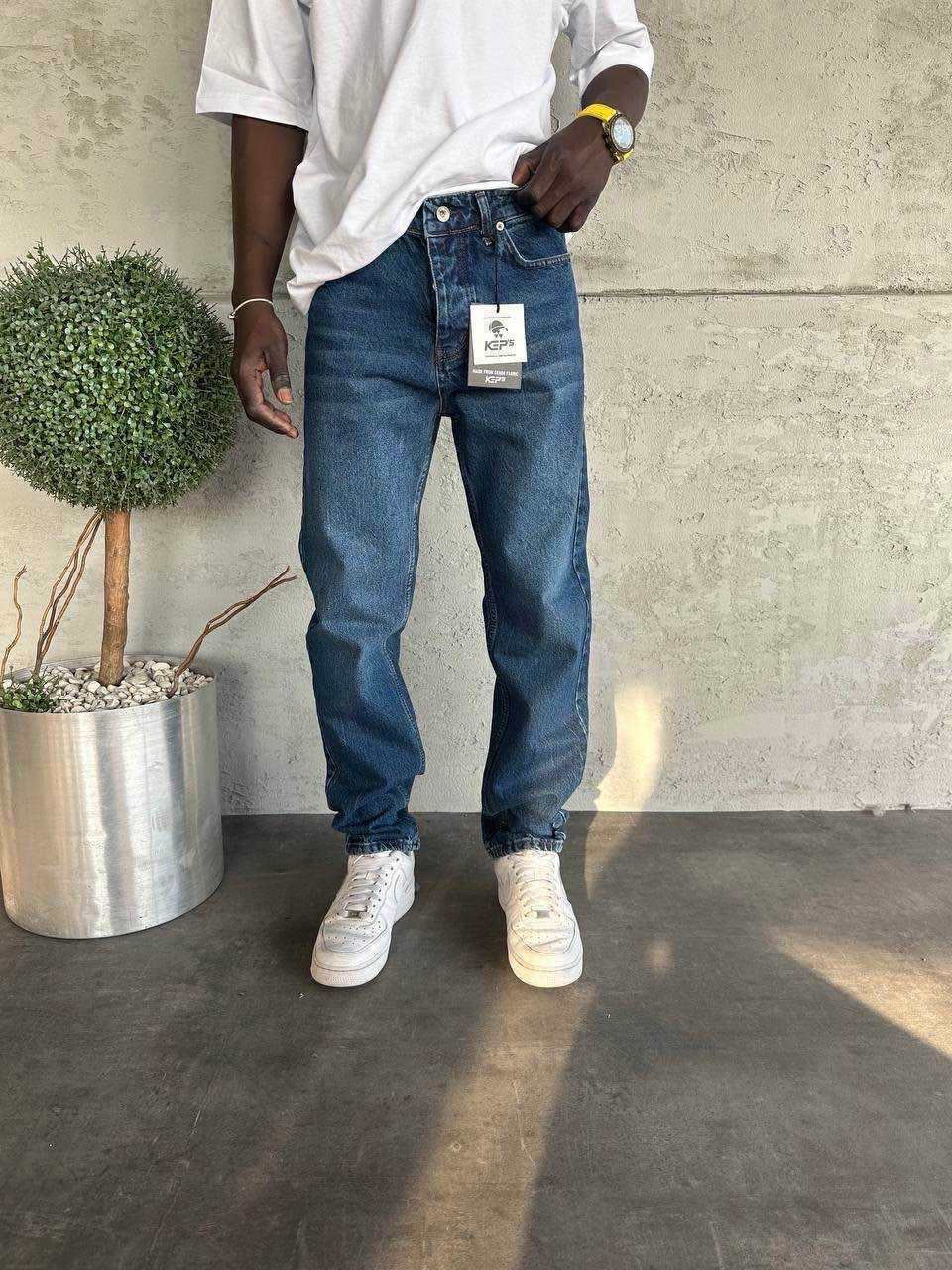 Jean Homme Bleu Denim Coupe Droite