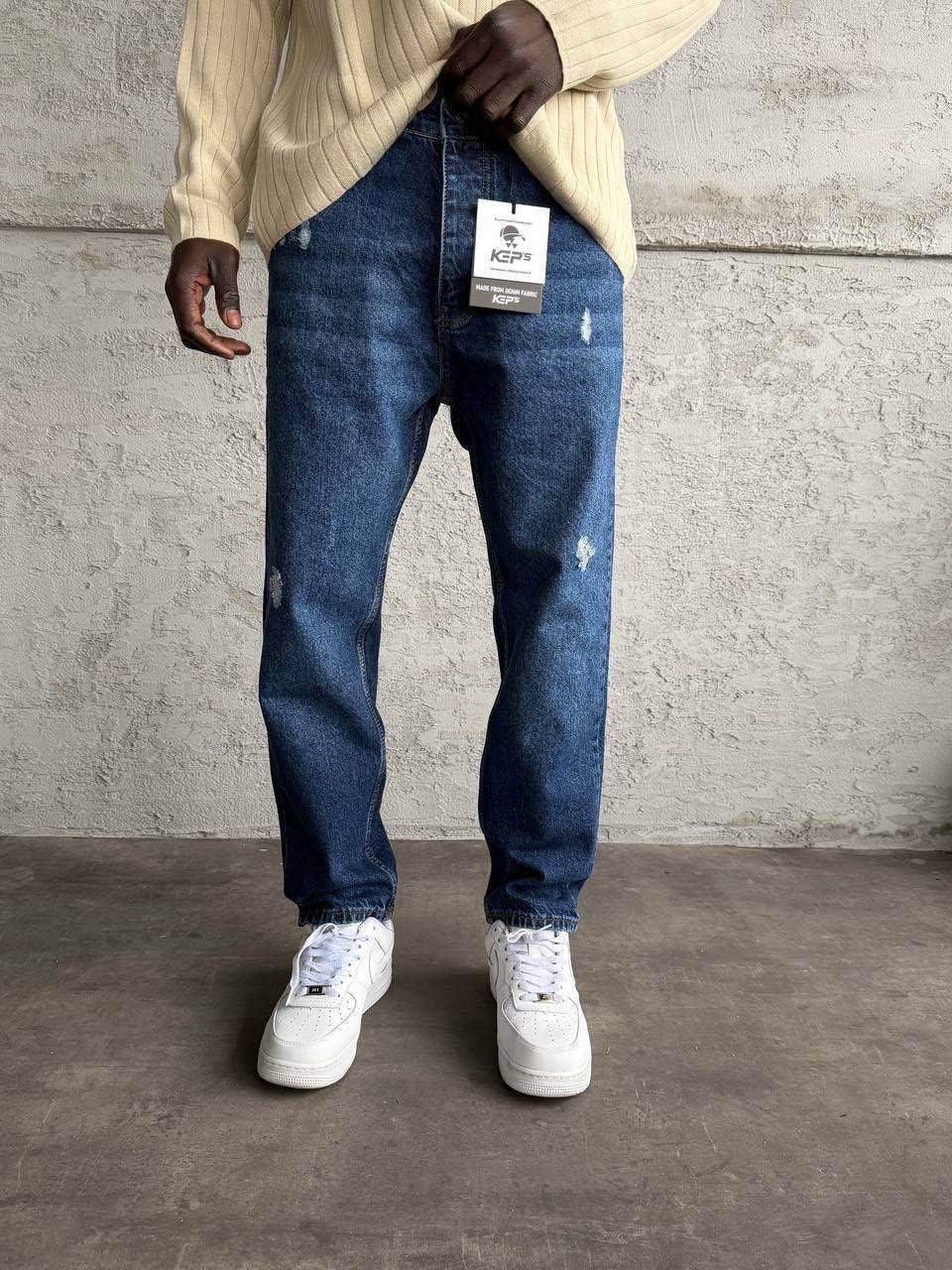Jean Homme Bleu Délavé Coupe Droite