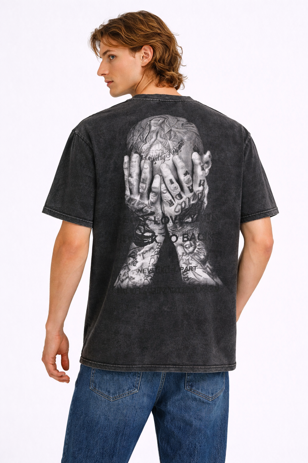 T-shirt Homme Washed Noir