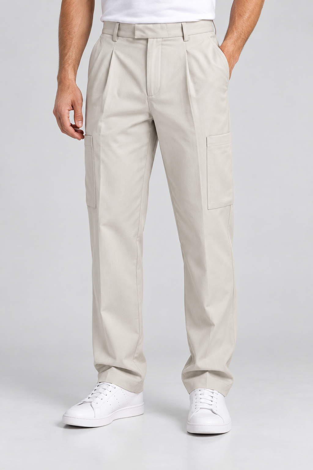 Pantalon Cargo Homme écru