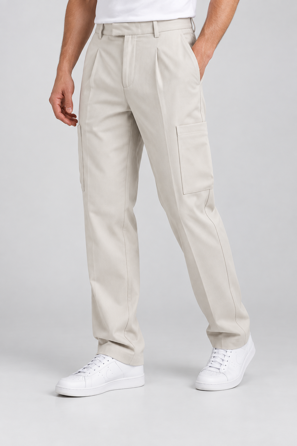 Pantalon Cargo Homme écru