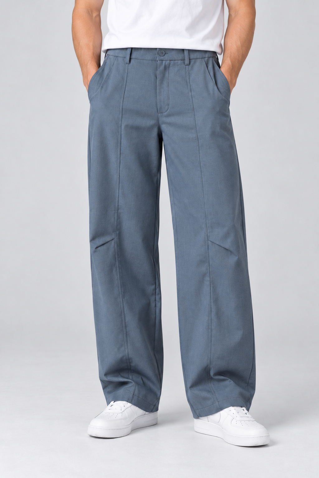 Pantalon Homme bleu Large