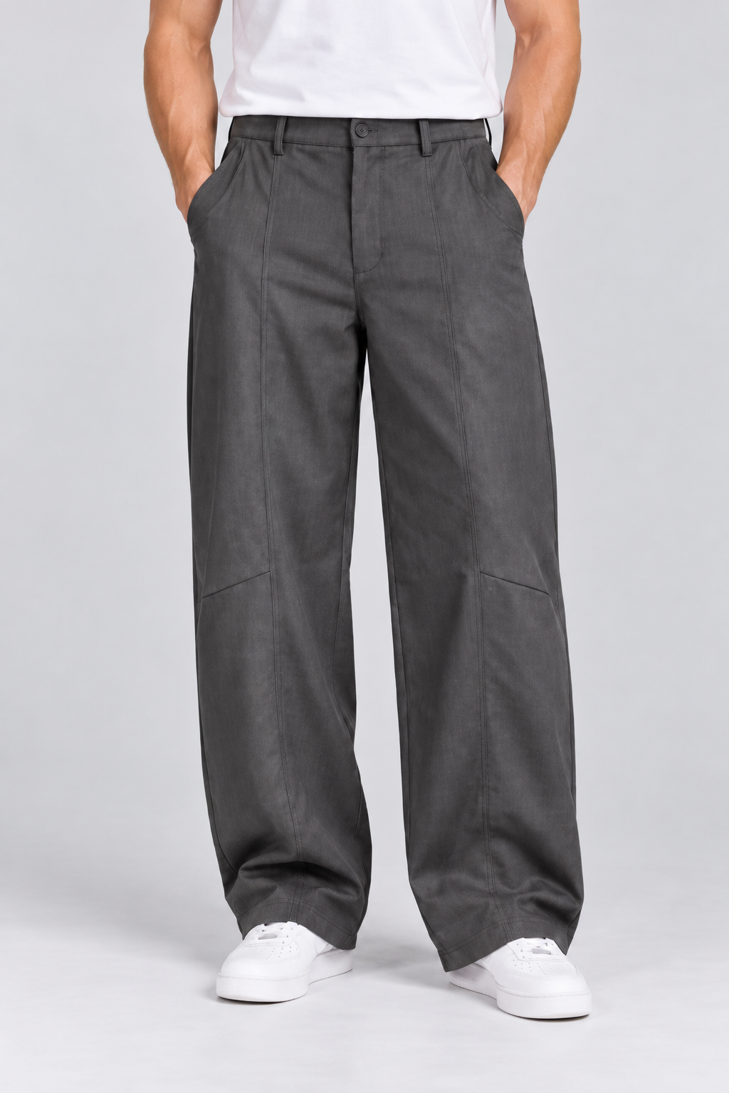 Pantalon Homme gris Large