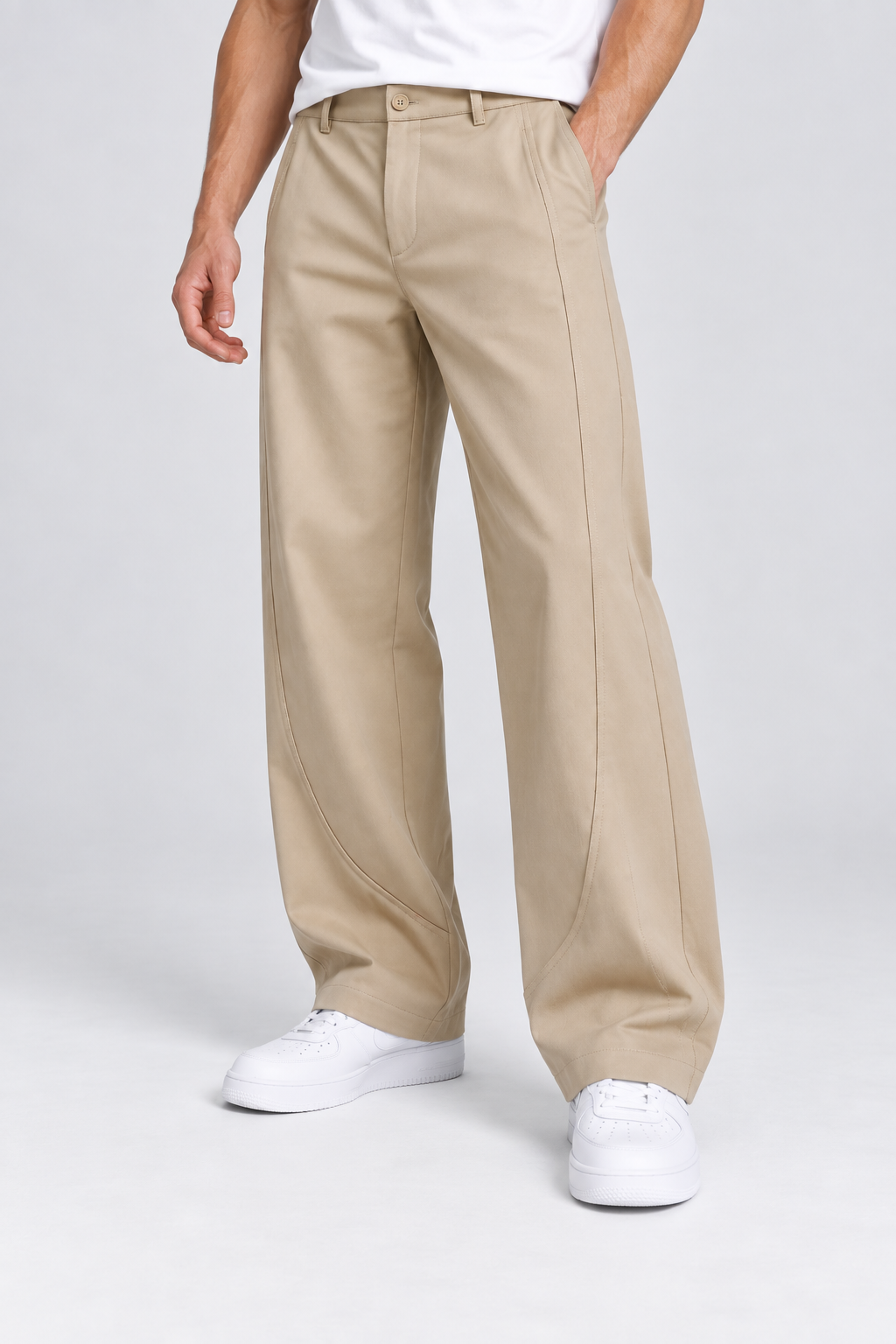Pantalon Homme beige Large