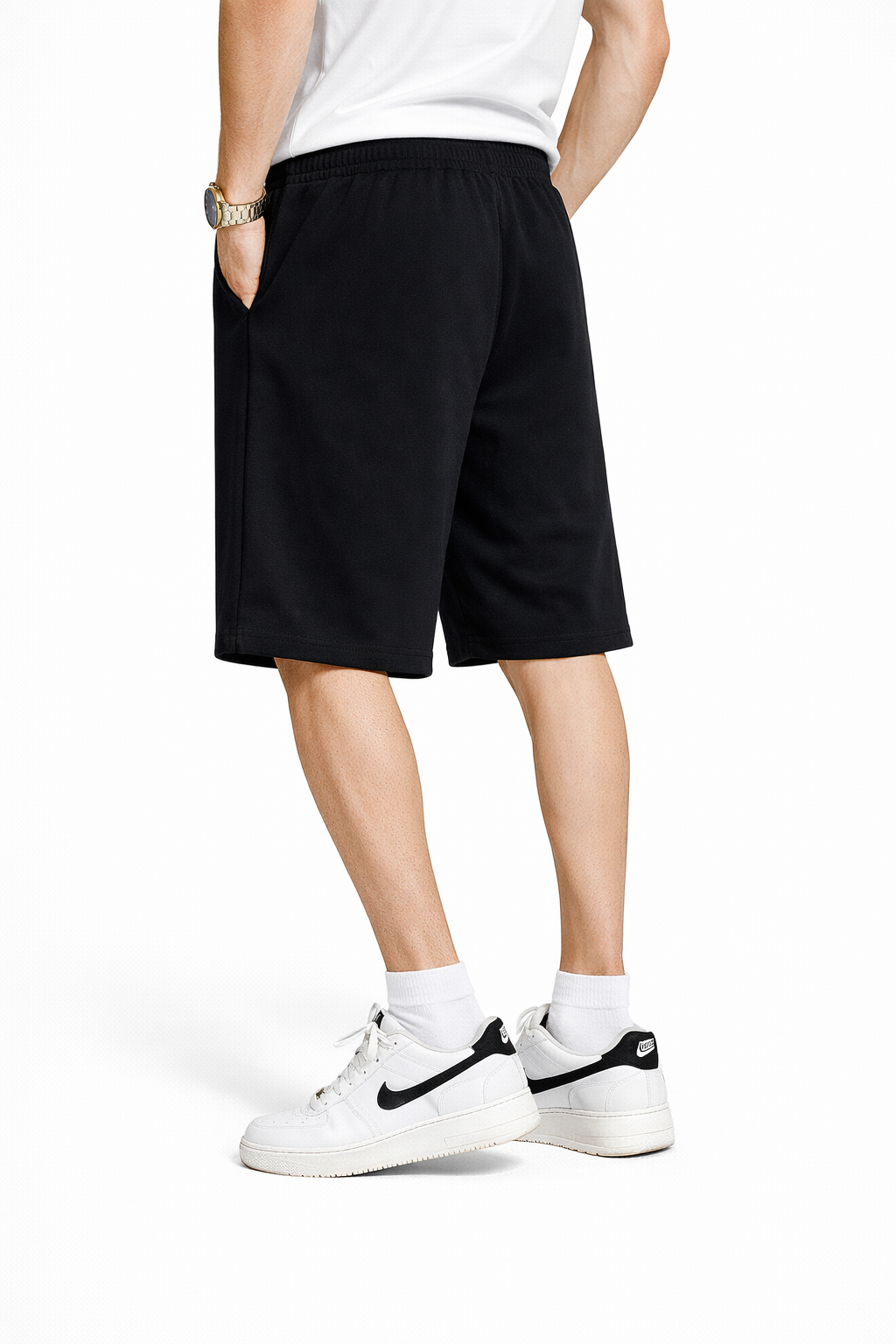 Bermuda homme avec cordon Noir