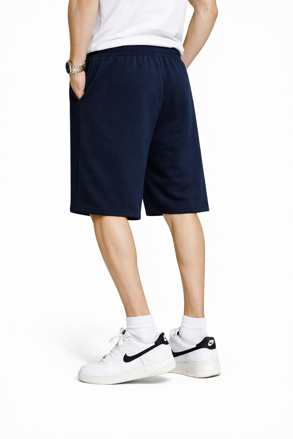 Bermuda homme avec cordon Marine