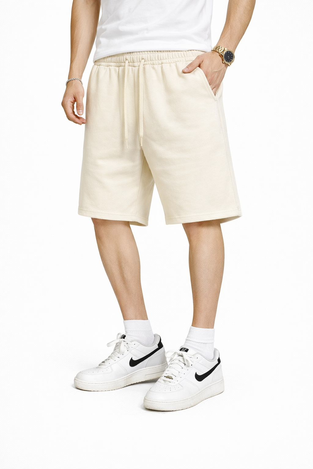 Bermuda homme avec cordon Beige