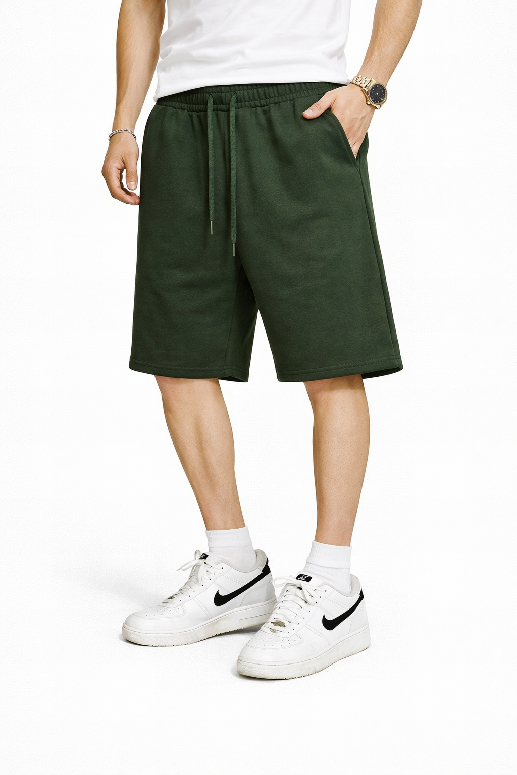 Bermuda homme avec cordon Vert