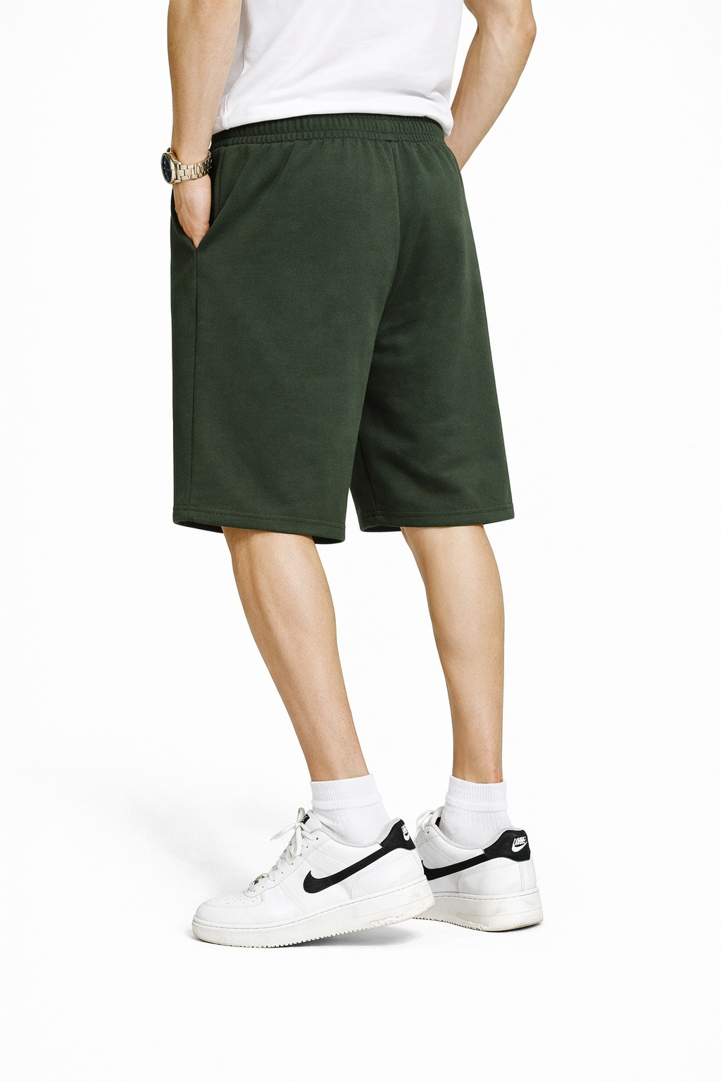 Bermuda homme avec cordon Vert