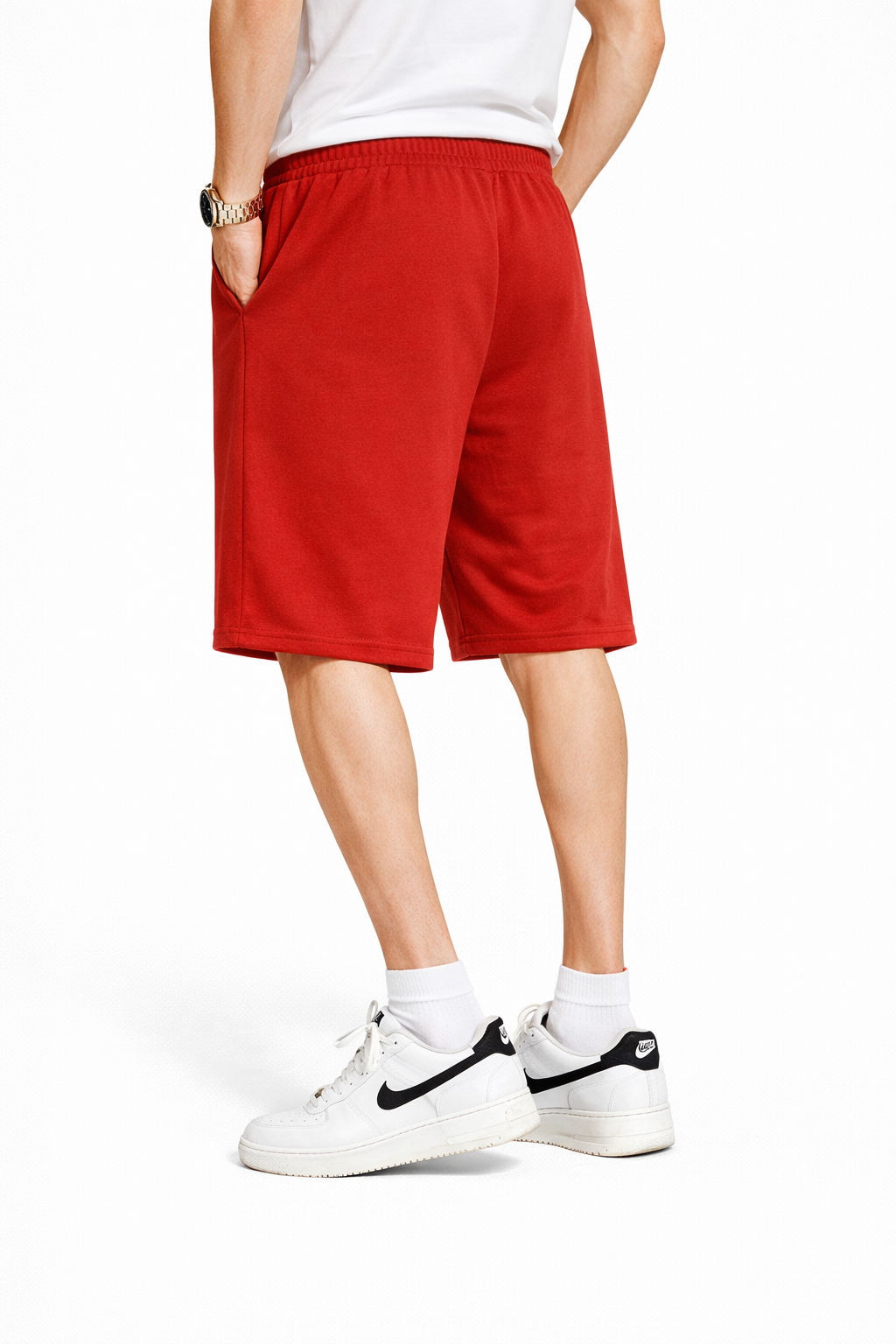 Bermuda homme avec cordon Rouge