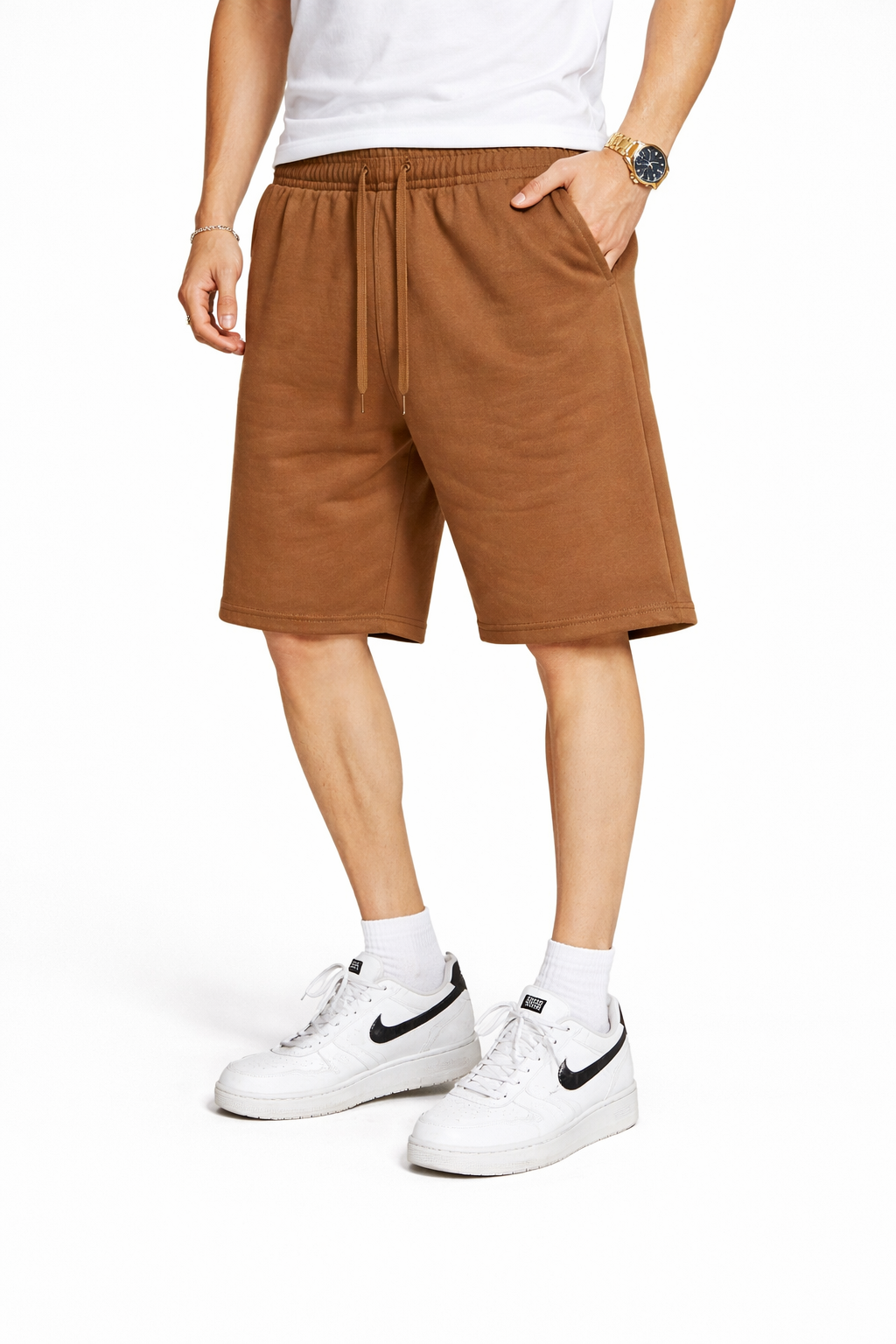 Bermuda homme avec cordon Camel