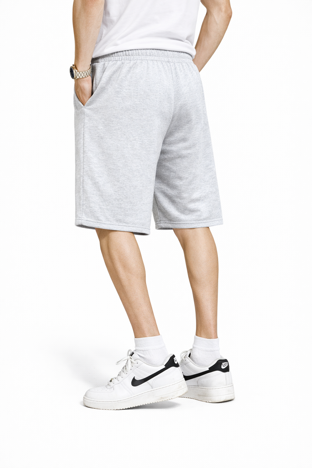 Bermuda homme avec cordon Gris clair