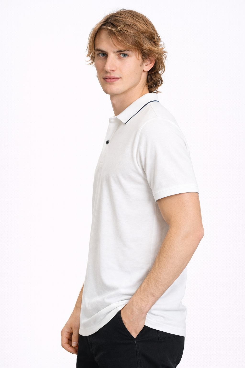 Polo Homme Blanc