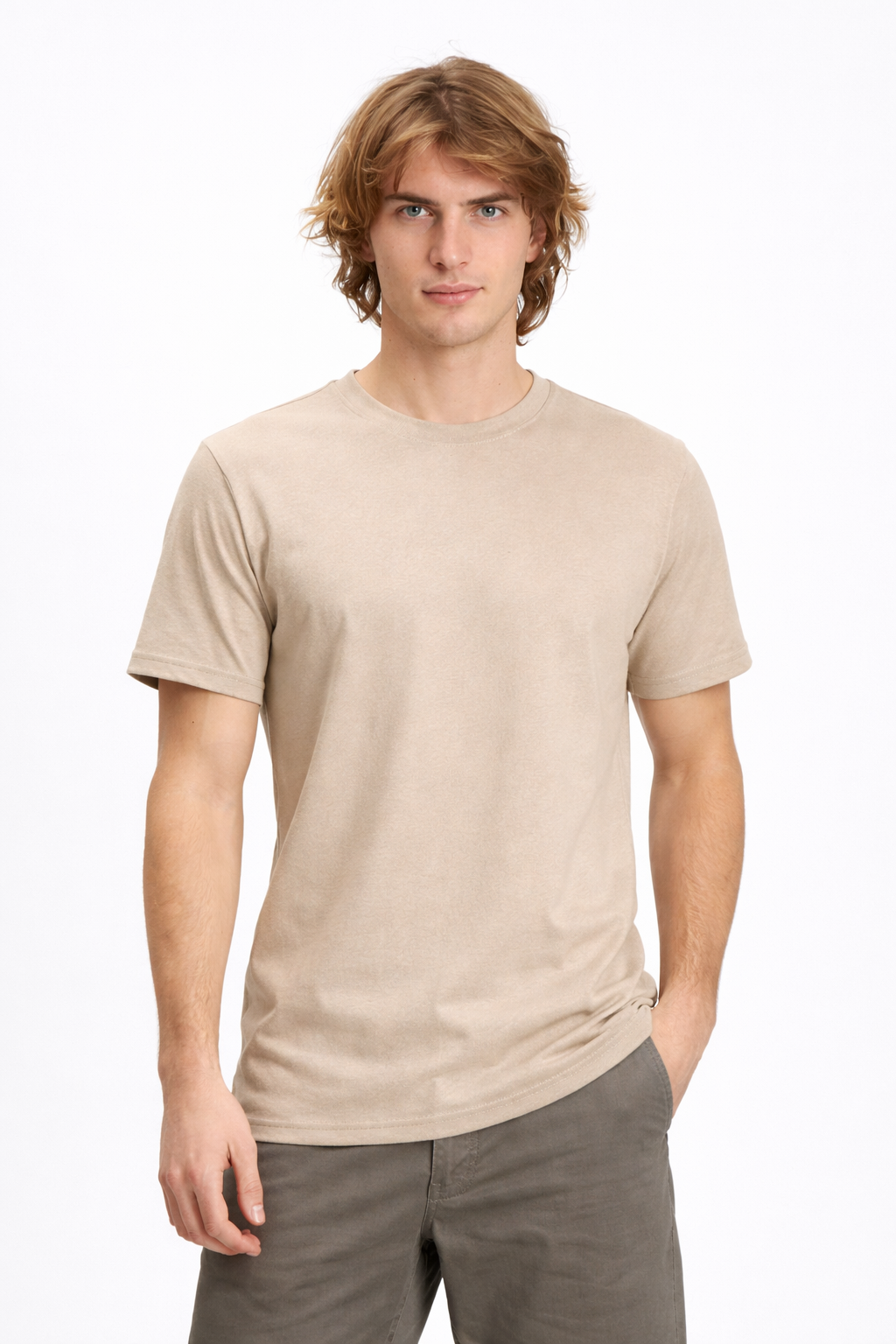 T-shirt Homme basique Beige