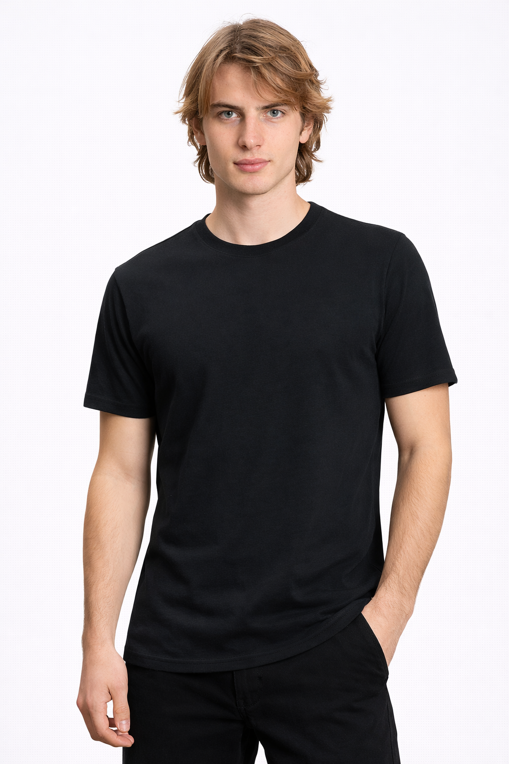 T-shirt Homme basique Noir