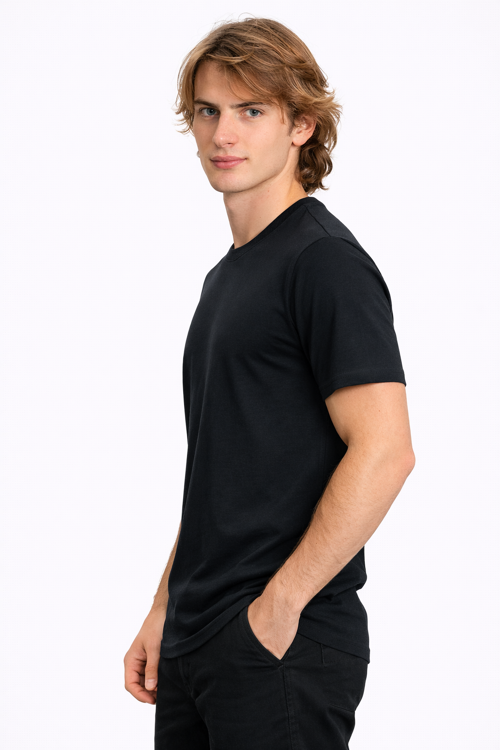 T-shirt Homme basique Noir